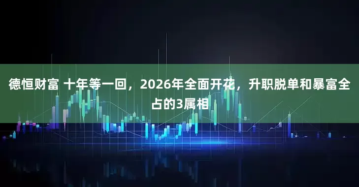 德恒财富 十年等一回，2026年全面开花，升职脱单和暴富全占的3属相